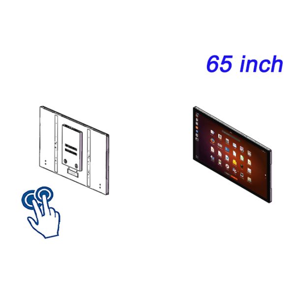 65 inch Fully Enclosed Linux Capacitive Touch Industrial Dustproof Touchscreen Display Monitor