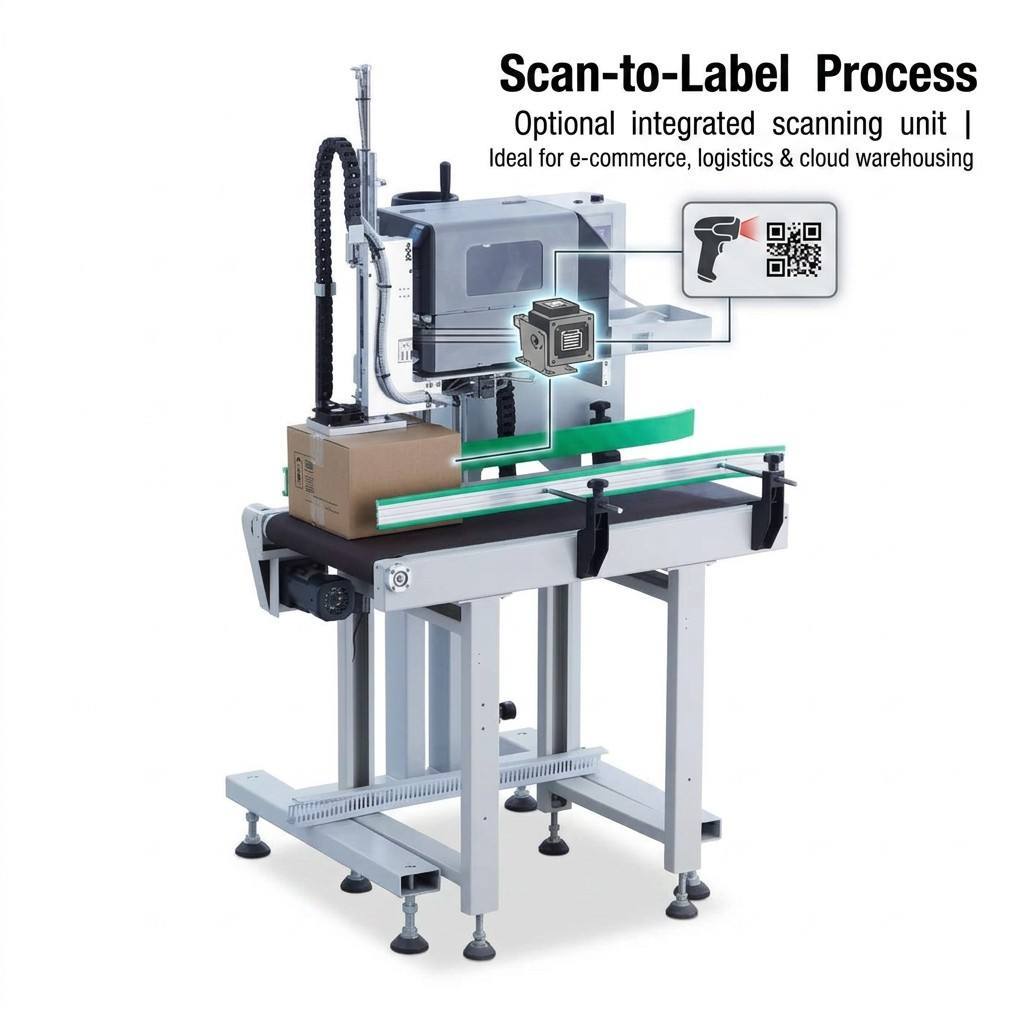 HXTB100A Labeling Machine side view
