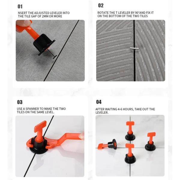 1mm 1.5mm Floor Tile Leveling System T Type Spacers Levellers