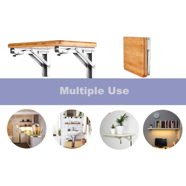 Max Load 500lb Floating Wall Mounted Shelf Bracket for Space Saving Triangle Bracket