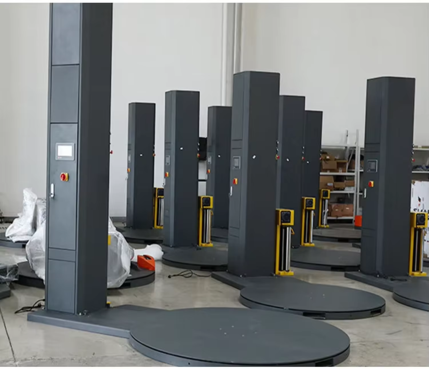 CHIC Manufacturer Intelligent Pressurized Pre-stretch Top-Press Automatic Electric Driven Pallet Strapping Machines Strap
