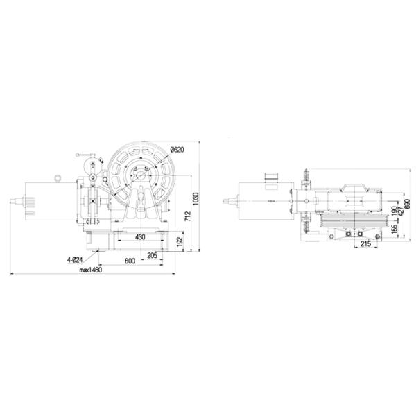 Large Load Geared Traction Machine For Passenger Elevator One Year Warranty