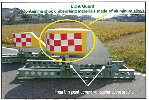 Crash attenuator installation types diagram