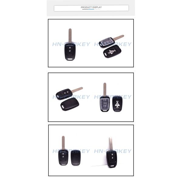 2 Buttons Smart Car Key Shell Replacement With Uncut Key Blade