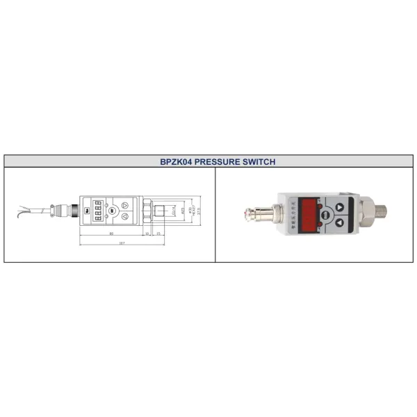 Digital Air Pressure Switch Sensor Control Digital LED Display for Water Pump
