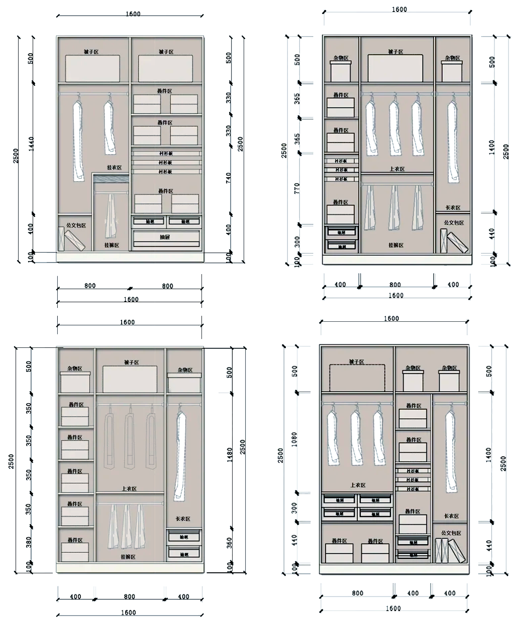 Luxury Modern Solid Wood Custom Bedroom Wardrobe with Wall Mount Installation and Custom Color Options
