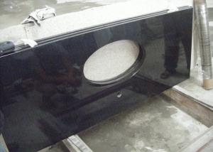 Quality Black Dupont Granite Bathroom Vanity Tops , Granite Overlay Countertops With 1 Faucet  Hole for sale