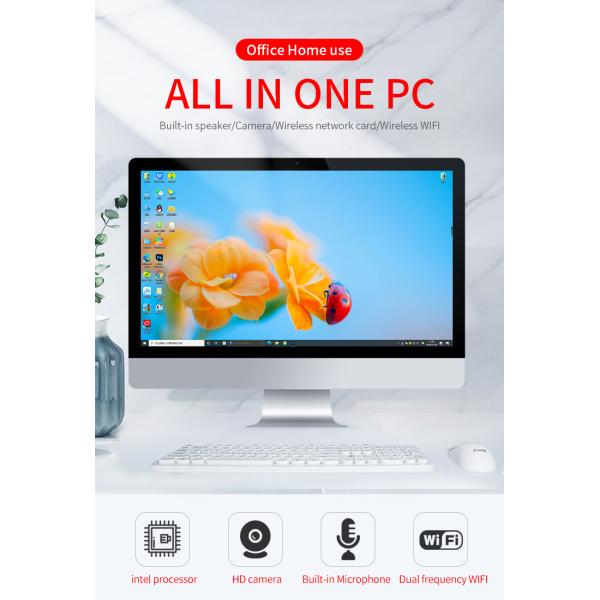 1920x1080 WIN10 23.6 Inch Desktop AIO PC With Touch Screen