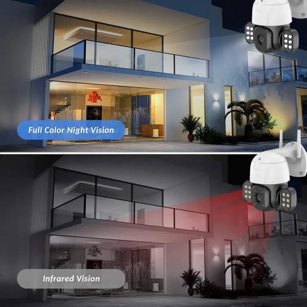 8MP ABS 4K Outdoor Security Camera Wireless Full UHD With CMOS Sensor