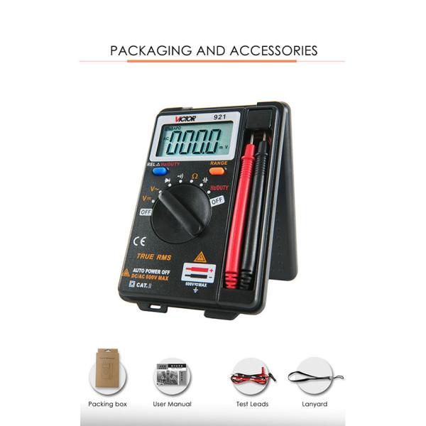 Mini Handheld Auto Ranging Digital Multimeter Foldable Ammeter 3999 Counts