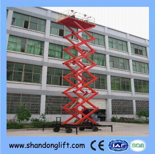 Hydraulic Mobile Platform Lift with 500kg Loading Capacity 12m Lifting Height