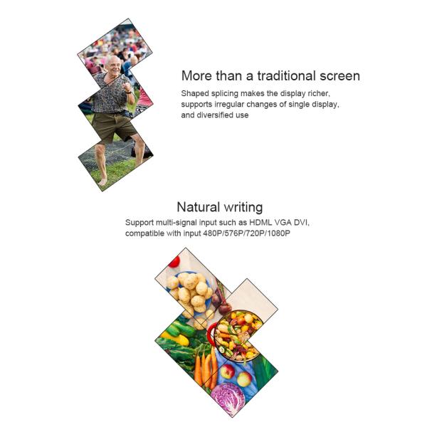 Big Size Digital Signage Video Wall 8mm Bezel Irregular Installation