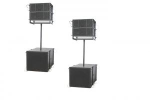 8 inch High Output Dual Column Line Array Speaker Boxes With Sand Texture Paint