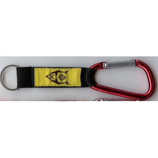 100% Polyester Verious Shape Custom Carabiner Keychain With Silk Screen Printing