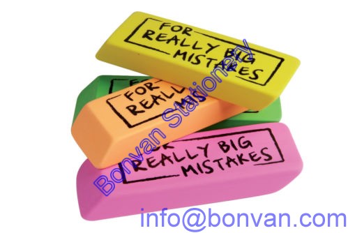 triangular shape eraser, triangular eraser with hole for pencil