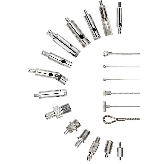 Quick Copper Linker Male Threaded Cable Gripper Tool Brass Material Wire Rope Clip for Lighting Accessories