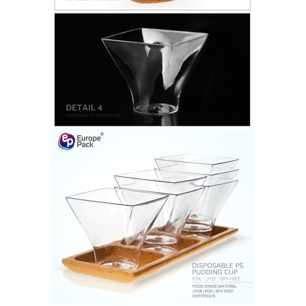 Unique ice cream disposable transparent plastic cone cups with simple design