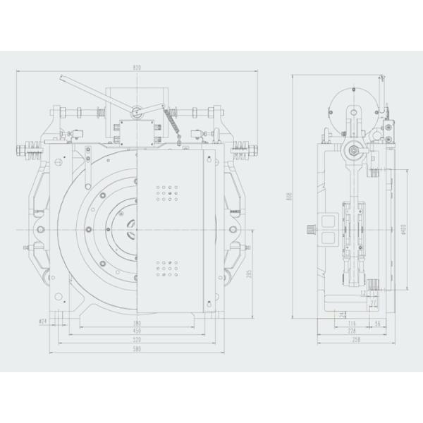450~630kg Low-Noise Gearless Traction Machine For Elevators With Single Wrap Design