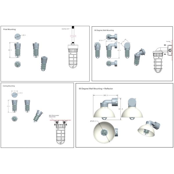 Iecex Ex Ik10 IP66 Explosion Proof Minning LDustproof LED Explosion Proof Light Metal Minning Light For Underground Mine