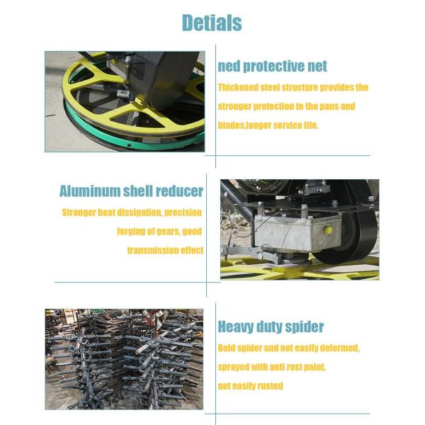 Gasoline Engine Concrete Power Trowel Machine for Smooth Surfaces