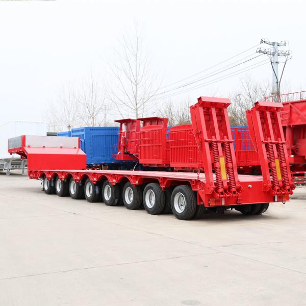 Leaf Spring Suspension Extendable Low Bed Trailer for Quest Drop Deck Loader Platform