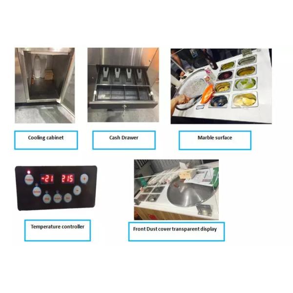 High Quality Commercial Single Flat Pan Fried Quick Freezing Ice Cream Roll Machine