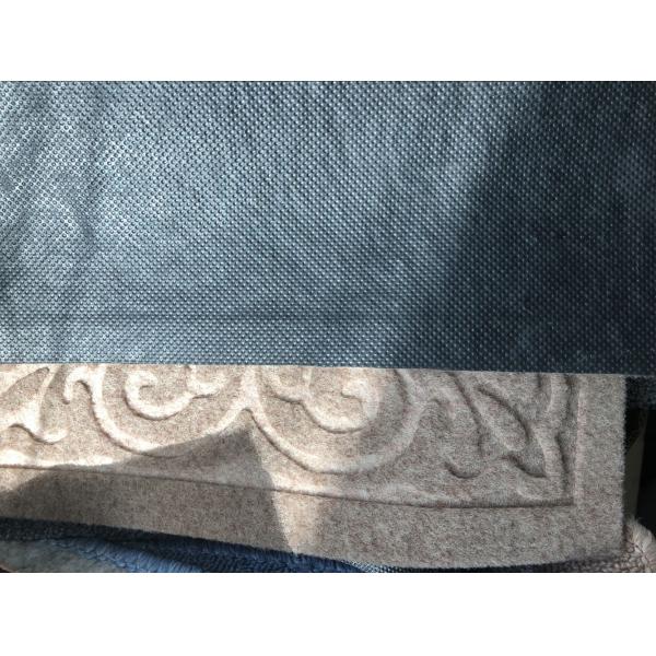 Polyester Embossed Flat Door Mat , Personalized Door Mats PVC Backing