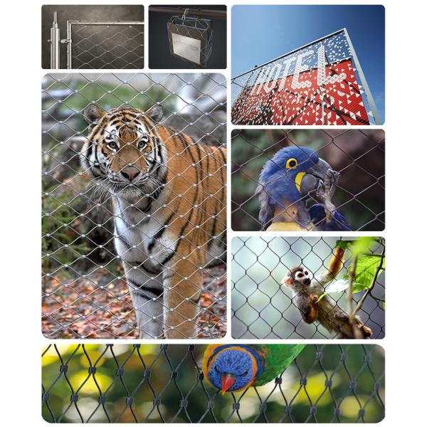 Flexible stainless steel cable mesh