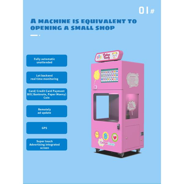 Unmanned Operation Flower Cotton Candy Machine 36 Patterns With Mechanical Arm