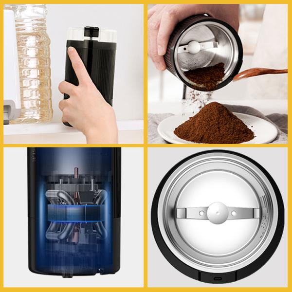 ABS Battery Powered Coffee Grinder Temperature Control Electric Portable Espresso Machine