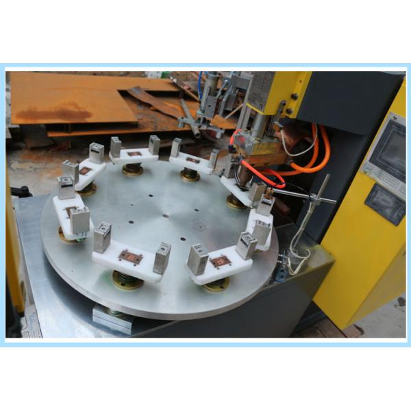 Pipe Clamp Nut Automatic Welding Machine With Rotary Table And Discharge Arm
