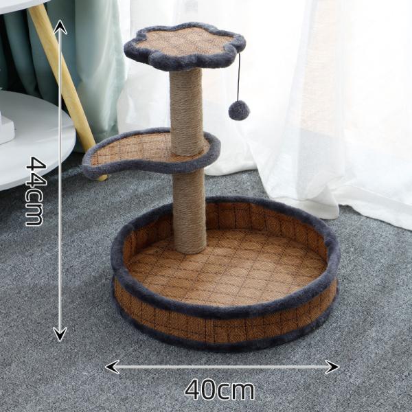 Custom Size Cat Tree with Cat Scratch Pillar and Crawling Frame