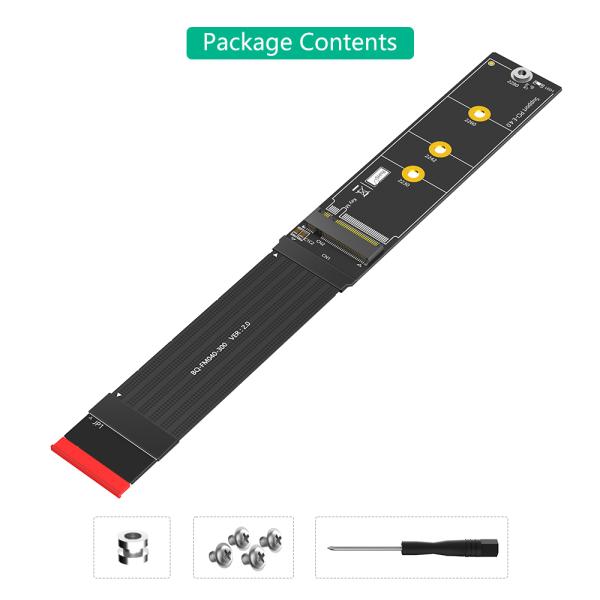 Upgrade Version 180 Degree M.2 NVME SSD Extension Cable with High Speed Data Transmission and 30cm Length
