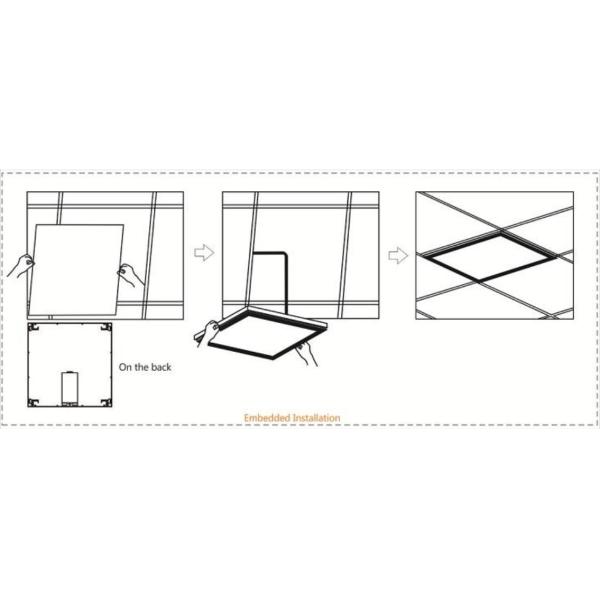 Square Ceiling LED Slim Panel Light 36 Watt / 600 By 600 Led Panel lamp