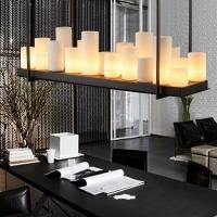 China 55cm Black Industrial Pendant Light Cool White For Living Room Candles Kevin Reilly Altar for sale