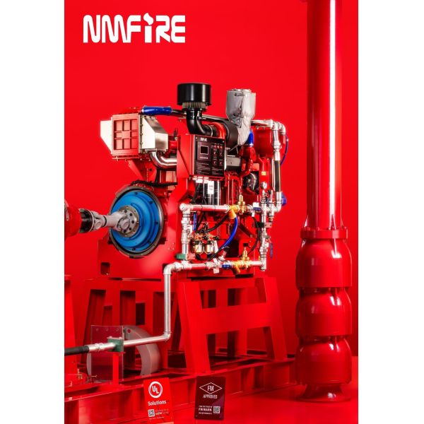 High Efficiency Vertical Turbine Fire Pump with Flow 100–7500 GPM and Stainless Steel Shaft UL FM NFPA20 Standard