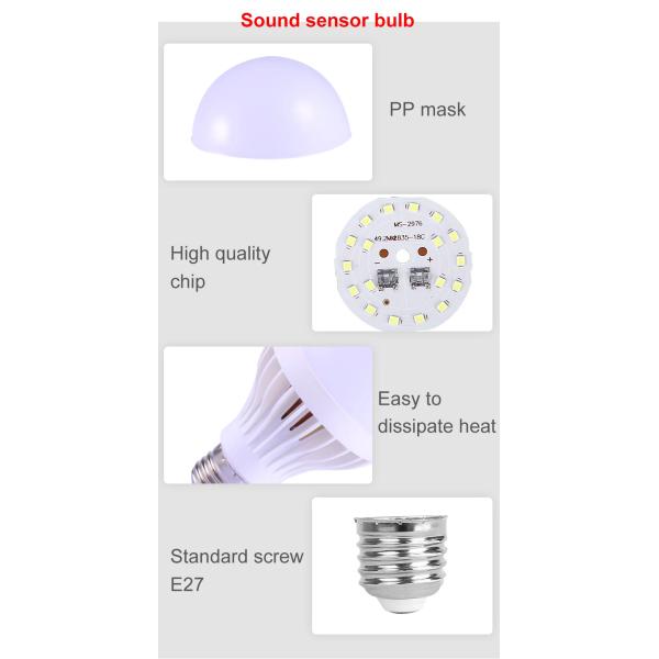 Smart LED Bulb with Automatic Induction Motion Sensor and High Luminous Efficacy 100lm/w