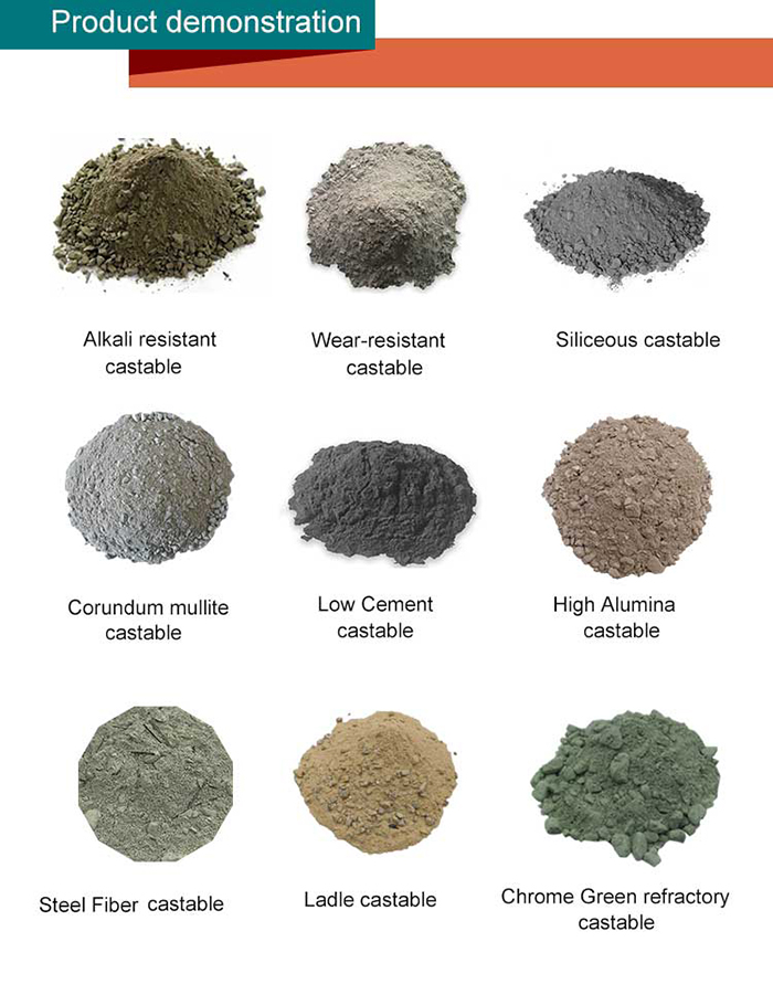 Grey Low Cement Castable Corrosion Resistant High Mid Temp Strength