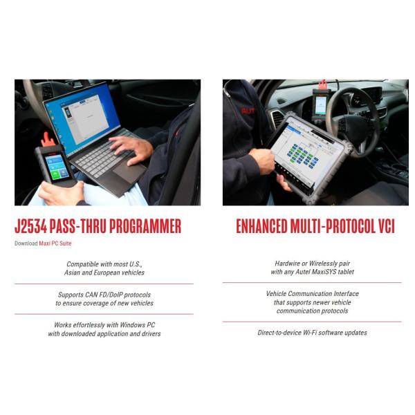 2025 Autel MaxiFlash XLink J2534 Tool Remote Expert ECU Programming Device Work with PC, Mobile Phone and Autel Ultra, MS919, MS909