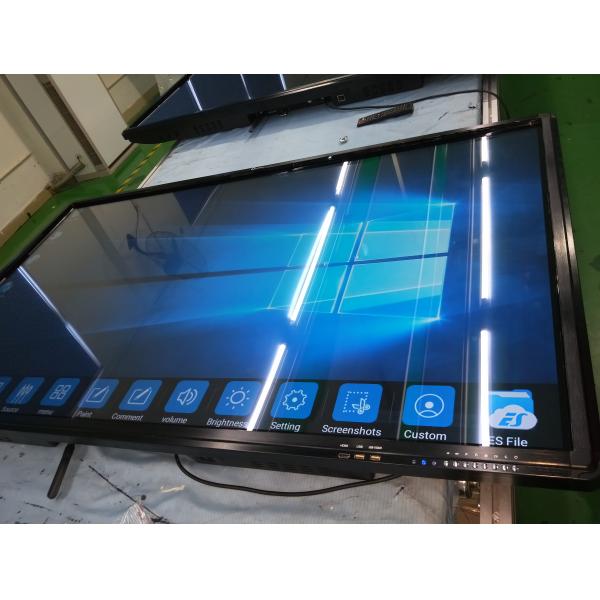90W Android 8.0 Touch Screen Smart Board 65" 75" 85" For Education