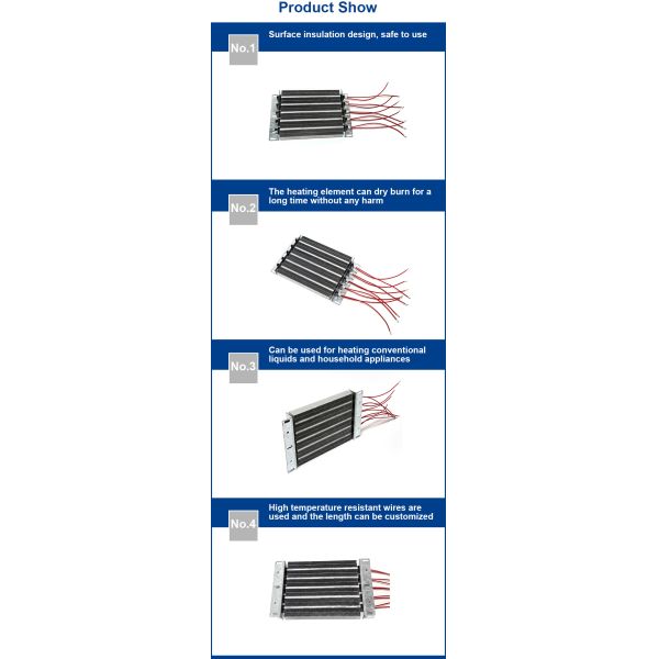 Metal Bracket Ceramic Heating Element Constant Temperature Insulated Corrugated Electric PTC Heater