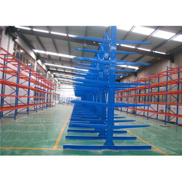 Double Side Arm Heavy Duty Cantilever Warehouse Racking For Bulky Materials Storage