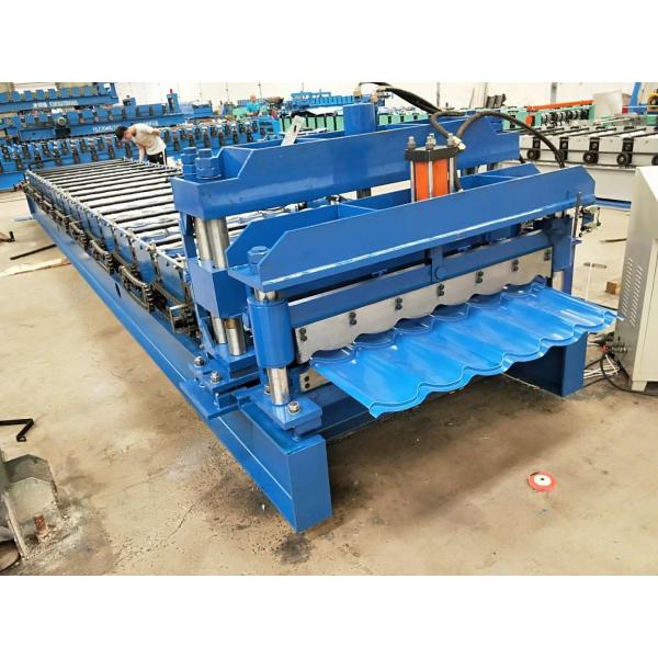 Hydraulic Cutting Glazed Tile Roll Forming Machine With 14 Roller Station