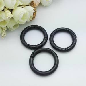 Durable Spring Gate O Ring Black Plated Metal Trigger Snap Clip For Bag Making Supplies