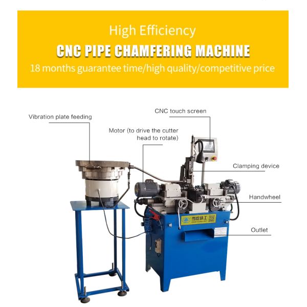 Cedar Xs-30 Pneumatic Double Head Chamfering Machine for Chamfering Iron Pipe and Copper Tube