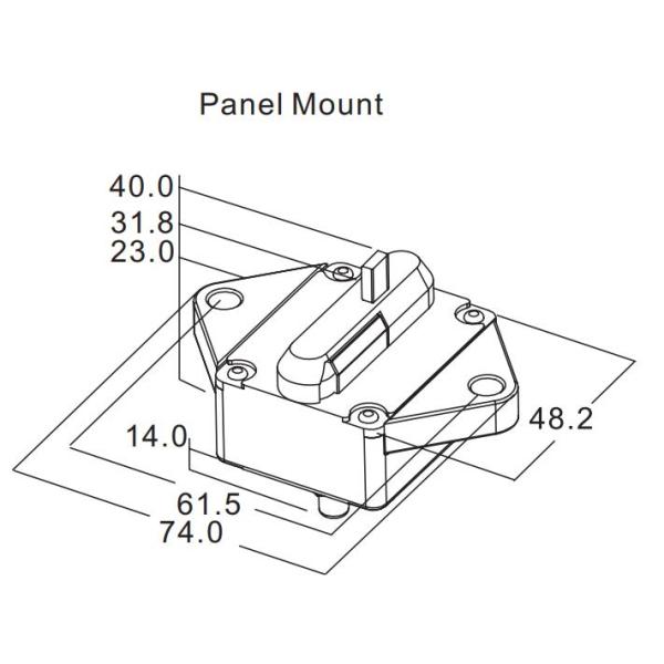 E96 Marine Boat Panel Mount Overload Protector Manual Reset Waterproof Circuit Breaker