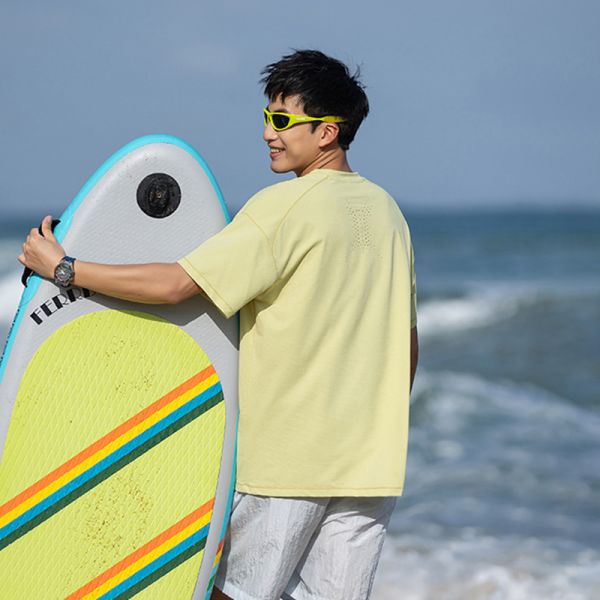 Summer Cool Breathable Moisture Wicking Quick Dry Antibacterial Solid Color Running Sports Couple Short Sleeve T-Shirt