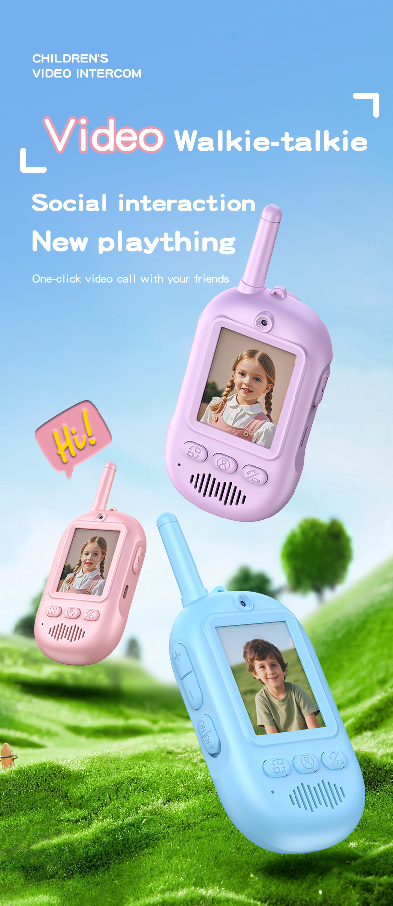 High Quality CCD Children Camera MicroSD Support Portable Mini Size HD Video Recording Safe Plastic ABS Material OEM/ODM Service