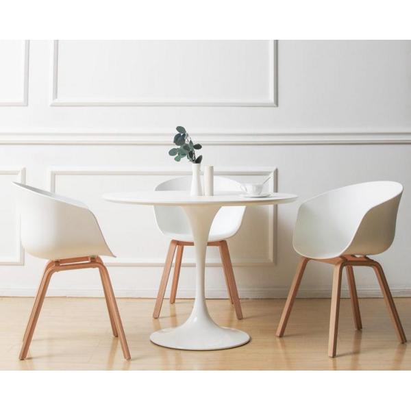 Simple creative negotiation table wooden lacquer round table Nordic coffee table household table