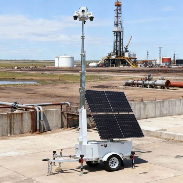 Simple Solar Light Tower Quick Deployment Mast Height 3.5M Quick Deployment Telescopic Solar LED Light Tower